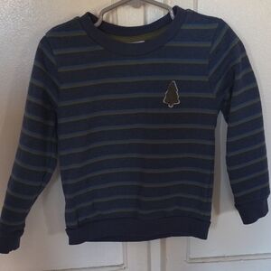 Tommy Bahama Navy and Olive Striped Kids Long-Sleeve Sweater